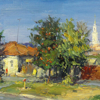 Peinture intitulée "Rowan in the sun" par Yuriy Demiyanov, Œuvre d'art originale, Huile Monté sur Châssis en bois