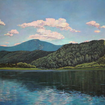 Malerei mit dem Titel "Siberian expanses" von Yury Sapozhnikov, Original-Kunstwerk, Öl