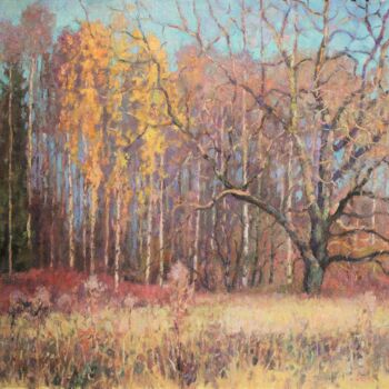 Painting titled "Autumn color" by Yury Sapozhnikov, Original Artwork, Oil