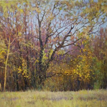 Картина под названием "Goodbye autumn" - Yury Sapozhnikov, Подлинное произведение искусства, Масло