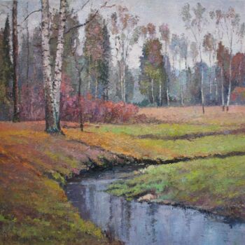 Peinture intitulée "Early spring" par Yury Sapozhnikov, Œuvre d'art originale, Huile