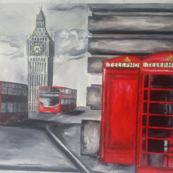 Картина под названием "London" - Pigolkina_art, Подлинное произведение искусства, Масло