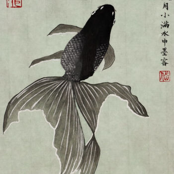 Pintura intitulada "Mo Lan 2" por Yuxiang Liu, Obras de arte originais, Tinta