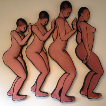 Sculpture intitulée "Dancing roots.jpg" par Yvan Bruyère, Œuvre d'art originale, Acrylique