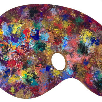 Картина под названием "Palette" - Yvan Bruyère, Подлинное произведение искусства, Акрил