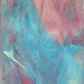 Pintura intitulada "LA SERVIETTE BLEUE" por Yveline Javer, Obras de arte originais, Óleo