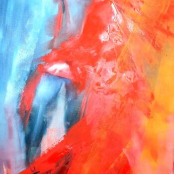 Pintura intitulada "Duo Flameco" por Yveline Javer, Obras de arte originais, Óleo