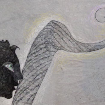Arts numériques intitulée "le berger" par Yveline Tainmont, Œuvre d'art originale, Peinture numérique