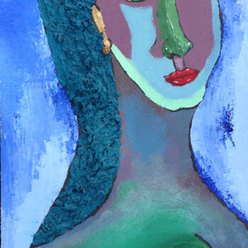 Malerei mit dem Titel "Tableau moderne Con…" von Yvelise Séraphin, Original-Kunstwerk, Öl