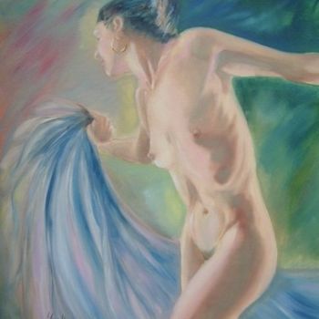 Painting titled "Parfum de liberté" by Yvelise Ponche, Original Artwork, Oil