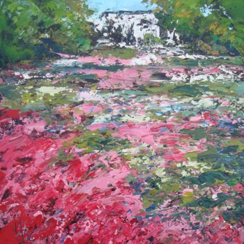 Painting titled "Cano-cristales 50x5…" by Yves Lac, Original Artwork