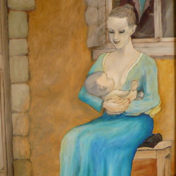 Malerei mit dem Titel "Le bonheur" von Yves Le Mauff, Original-Kunstwerk