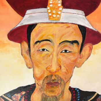 Painting titled "Empereur Chinois" by Yves Perrotte, Original Artwork, Acrylic