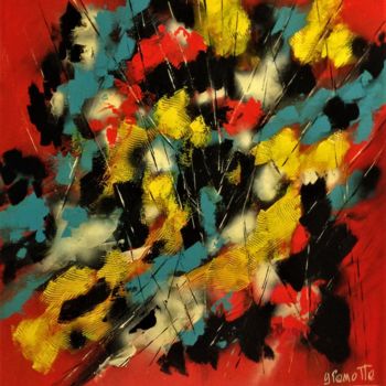 Painting titled "Bouquet" by Yves Perrotte, Original Artwork, Acrylic