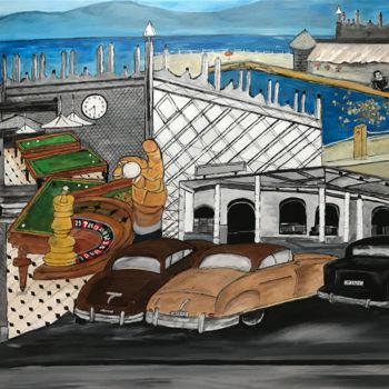 Картина под названием "Casino Palm Beach a…" - Yves Perrotte, Подлинное произведение искусства, Акрил