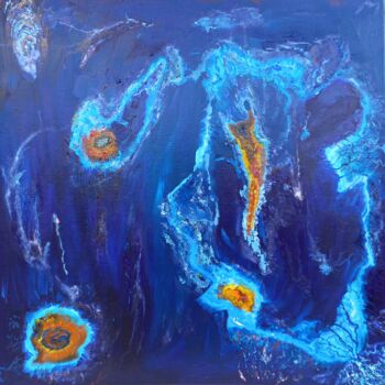 Painting titled "VANUA BALAVU" by Yves Weiler, Original Artwork, Oil Mounted on Wood Stretcher frame