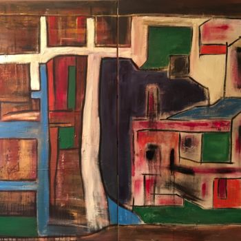 Painting titled "Labyrinthe" by Lavy, Original Artwork, Acrylic