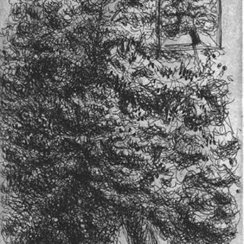 Incisioni, stampe intitolato "arbre I" da Yves Coladon, Opera d'arte originale