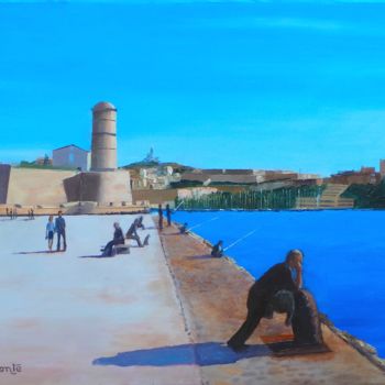 Painting titled "entree-vieux-port-4…" by Yves Conte, Original Artwork
