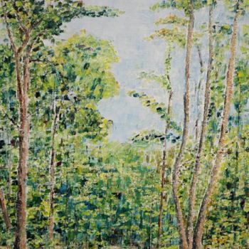 Peinture intitulée "forêt de Marly" par Yves De La Malene, Œuvre d'art originale