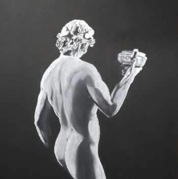 Drawing titled "Bacchus" by Yves Koehl, Original Artwork, Pastel