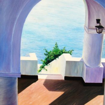 Painting titled ""Les Cyclades - 1"" by Yves Lafond, Original Artwork, Oil
