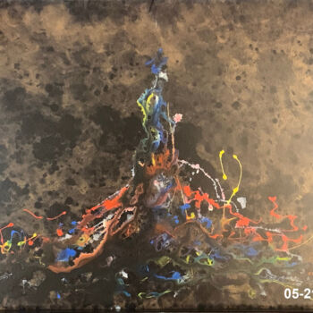 Pittura intitolato "La nouvelle vague" da Yvesmart, Opera d'arte originale, Cera