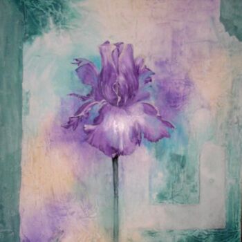 Peinture intitulée "iris.jpg" par Yvette Paris, Œuvre d'art originale