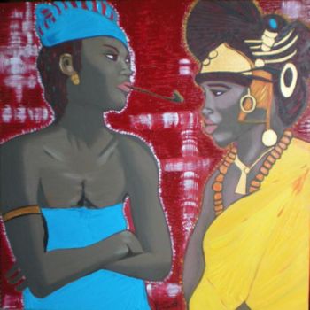 Painting titled "Rencontre" by Yuna, Original Artwork