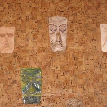 Sculpture intitulée "masques" par Yvon Collas, Œuvre d'art originale