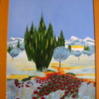 Painting titled "provence" by Yvon Vetel, Original Artwork