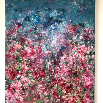 Painting titled "Cherry Blossom" by Yvonne Benasser, Original Artwork, Acrylic
