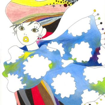 Pintura titulada "sky-shawl" por Zgl, Obra de arte original, Oleo