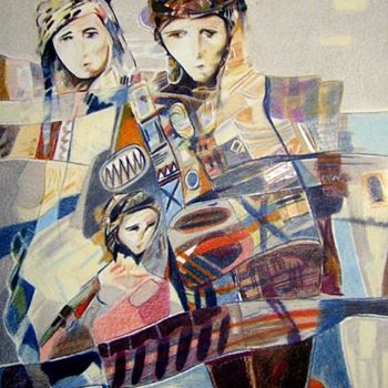 Drawing titled "Générations de femm…" by Zekara, Original Artwork