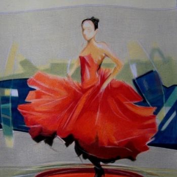 Drawing titled "Danse espagnole" by Zekara, Original Artwork