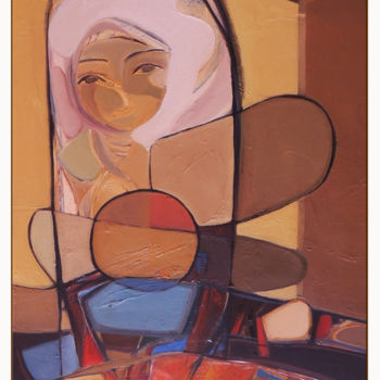 Peinture intitulée "Miroir" par Zekara, Œuvre d'art originale, Huile