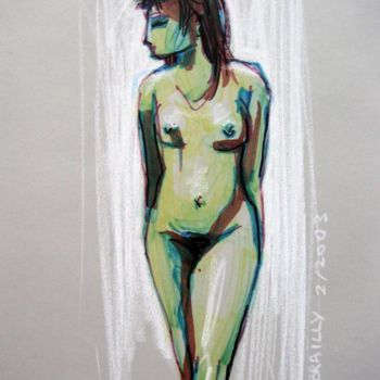 Dessin intitulée "femme nue" par Zaaz, Œuvre d'art originale