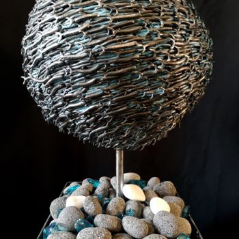 Sculpture titled ""Fish secret"" by Evgen Zaborovsky, Original Artwork, Metals
