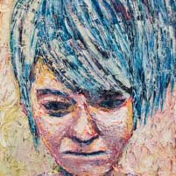 Painting titled "Girl 11" by Zachary Peirce, Original Artwork, Oil