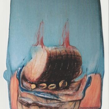 Картина под названием "Mmm... de la viande…" - Jo Zachwalinski, Подлинное произведение искусства, Масло