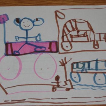 Drawing titled "Transportation" by Zachy, Original Artwork