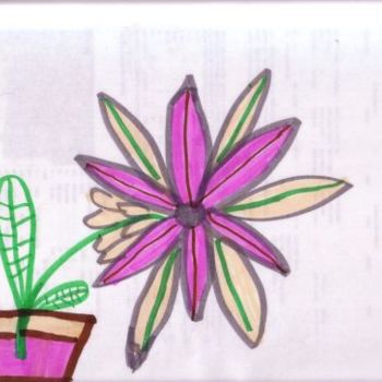 Drawing titled "Flower collection" by Zachy, Original Artwork