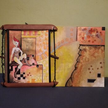 Painting titled "Linda Cluster - Ocr…" by Zack Herr Mann, Original Artwork, Acrylic