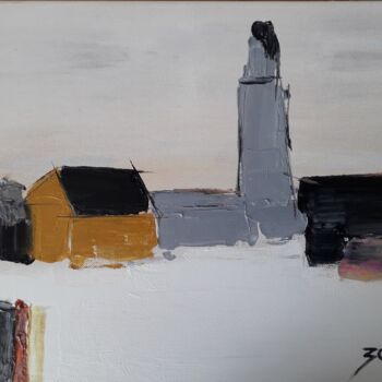 Peinture intitulée "LE PHARE" par Zaël, Œuvre d'art originale, Huile Monté sur Châssis en bois