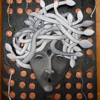 「medusa」というタイトルの絵画 Zafer Caglarcaによって, オリジナルのアートワーク, オイル