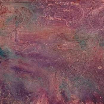 Peinture intitulée "Coucher bleuté" par Zahia, Œuvre d'art originale