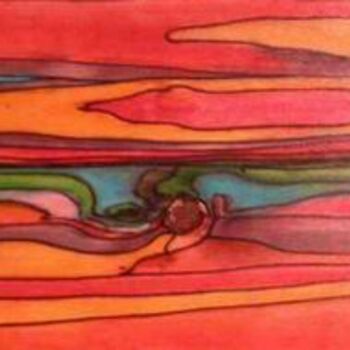 Pittura intitolato "Horizon psychadelic" da Zahia, Opera d'arte originale