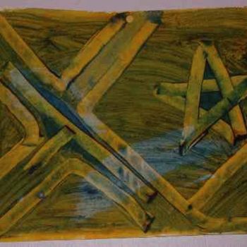 Peinture intitulée "Déportation" par Zahia, Œuvre d'art originale