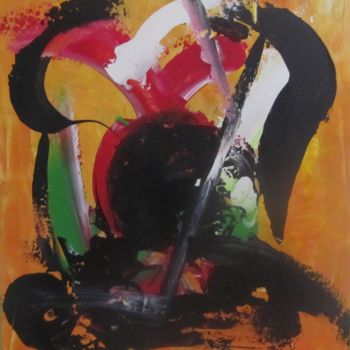 Painting titled "torero" by Z.Akli, Original Artwork
