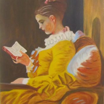 Pintura intitulada "la liseuse(d’Après…" por Z.Akli, Obras de arte originais